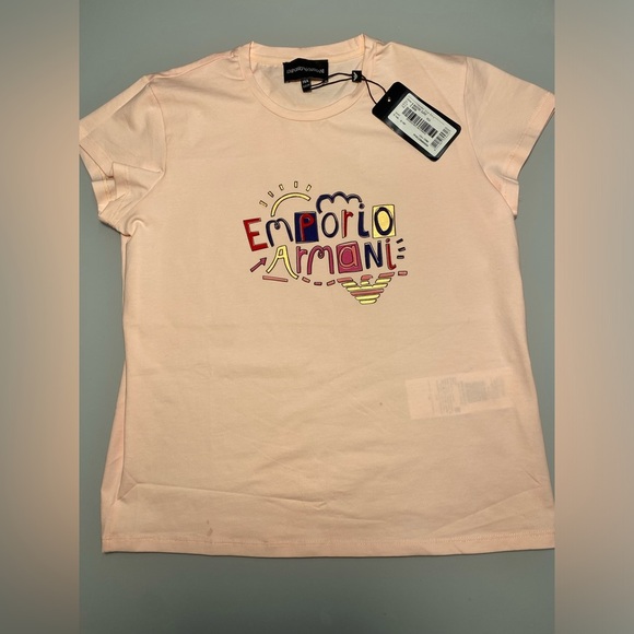 Emporio Armani teen girls pink t-shirt - Picture 3 of 10